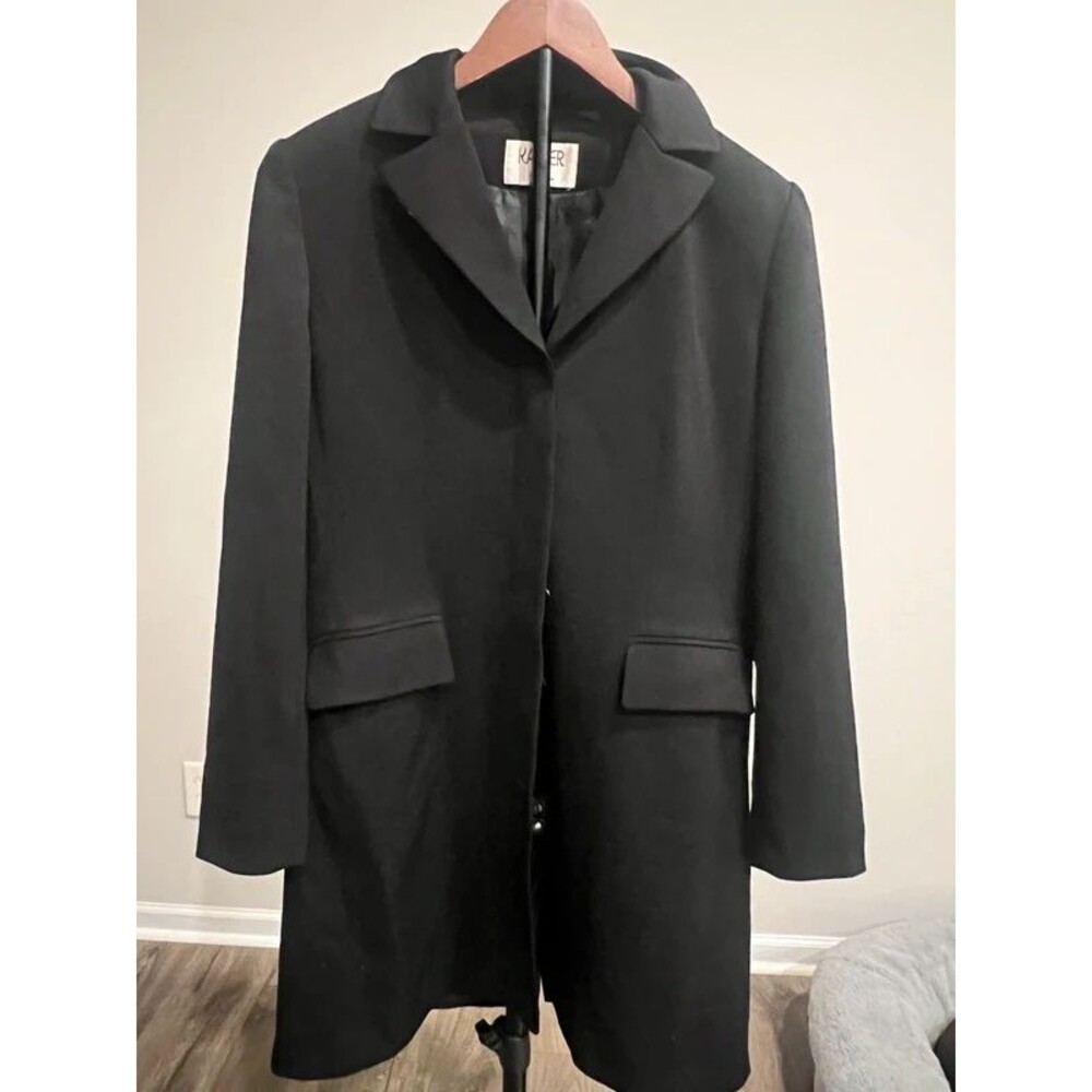 Kasper A.S.L. Women’s Black Long Blazer Coat Size 8